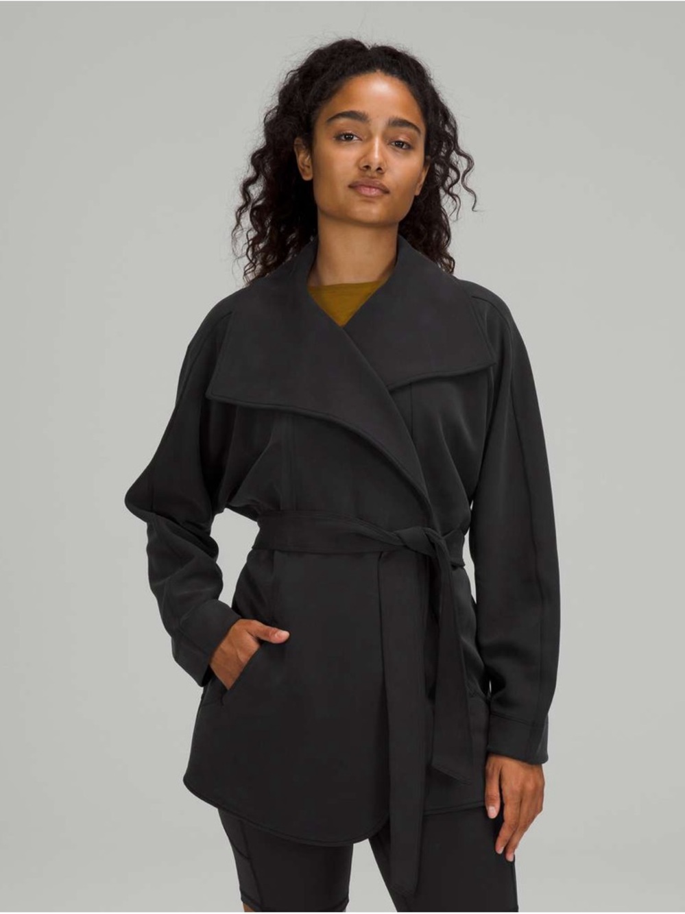 Lululemon Softstreme Belted Wrap Black Size M/L